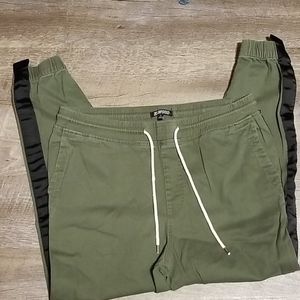 Joggers with side stripe